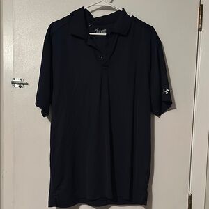 Under Armour Blue and Black Polo Shirt Lightweight Breathable Design